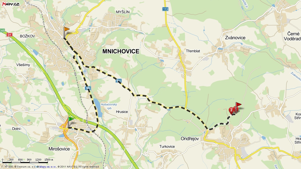 Route to the Geodetic observatory Pecny Route to the Geodetic observatory Pecny