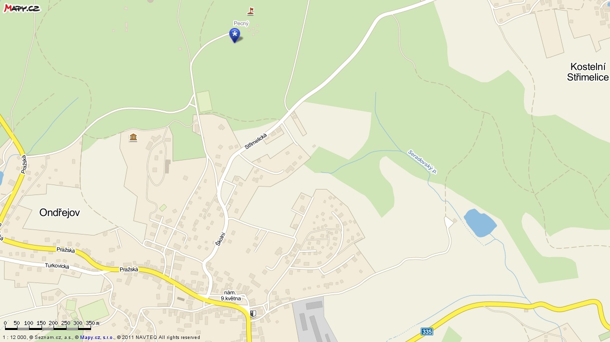 Location of the Geodetic observatory Pecný Location of the Geodetic observatory Pecný