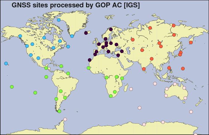 Global networked used in GOP orbit determination